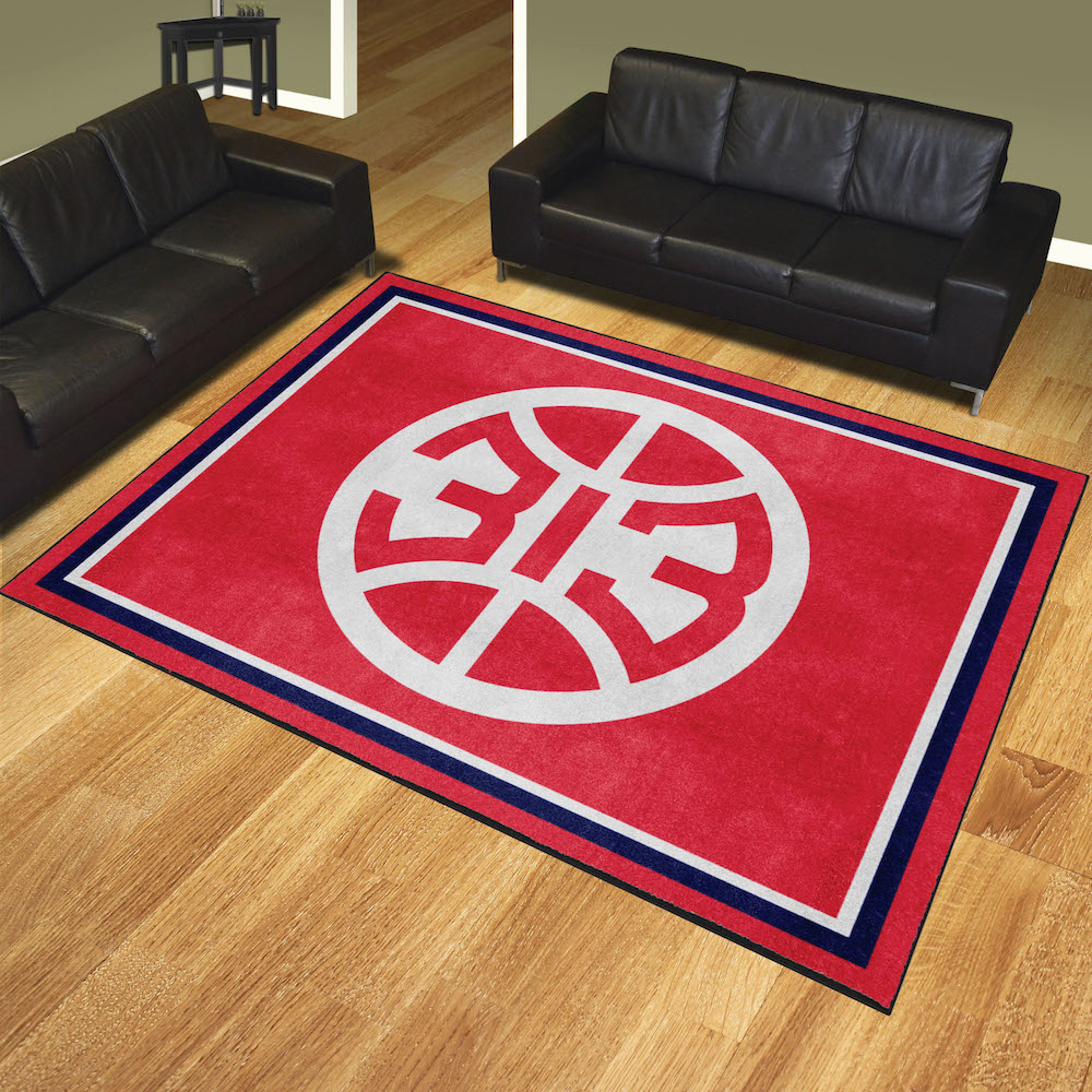 Detroit Pistons Ultra Plush 8x10 Area Rug - 2nd Logo