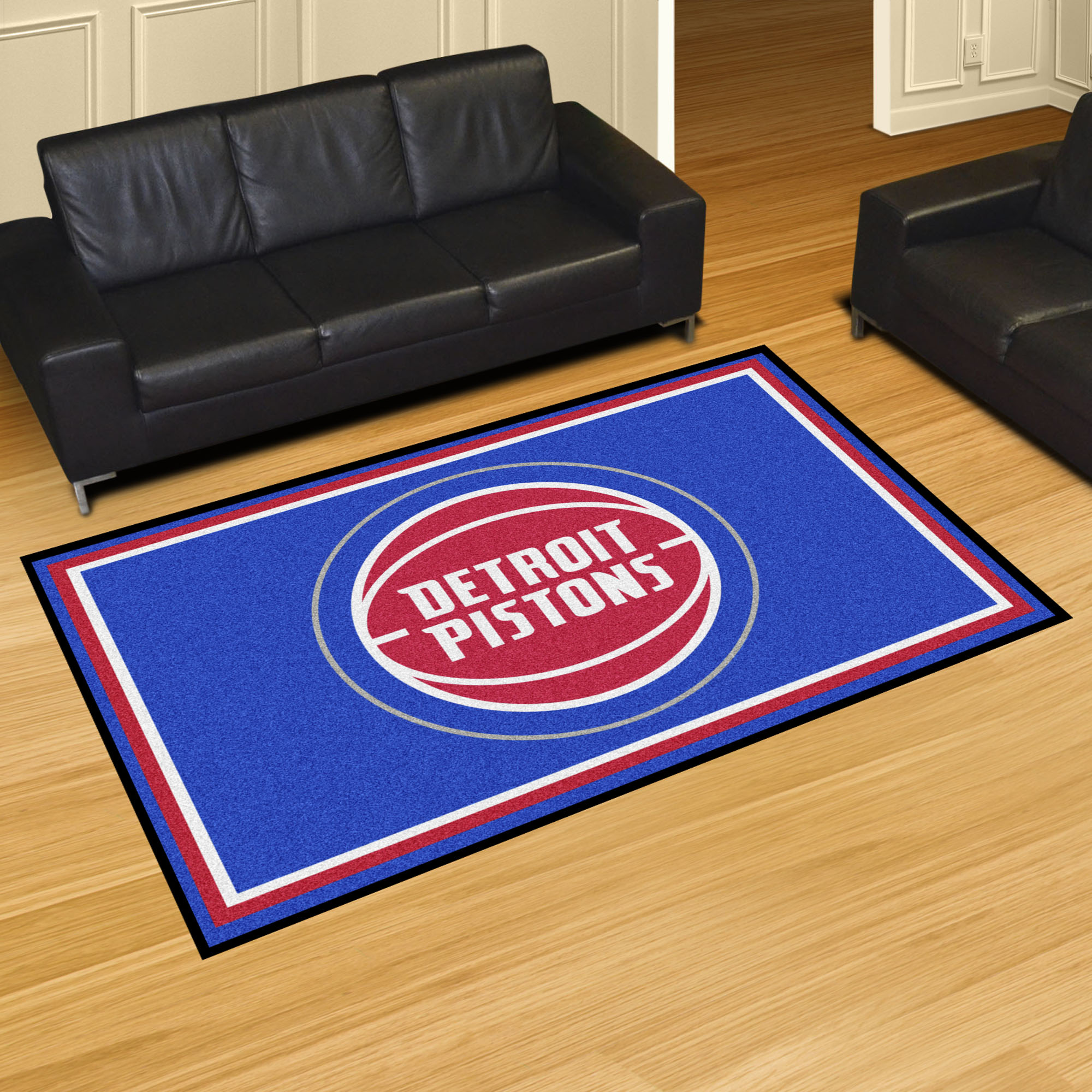 Detroit Pistons 5x8 Area Rug