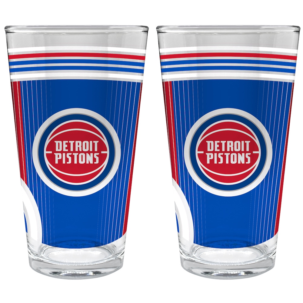 Detroit Pistons COOL VIBES 2 pc Pint Glass Set