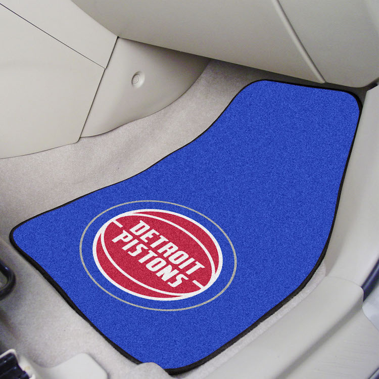 Detroit Pistons Car Floor Mats 18 x 27 Carpeted-Pair