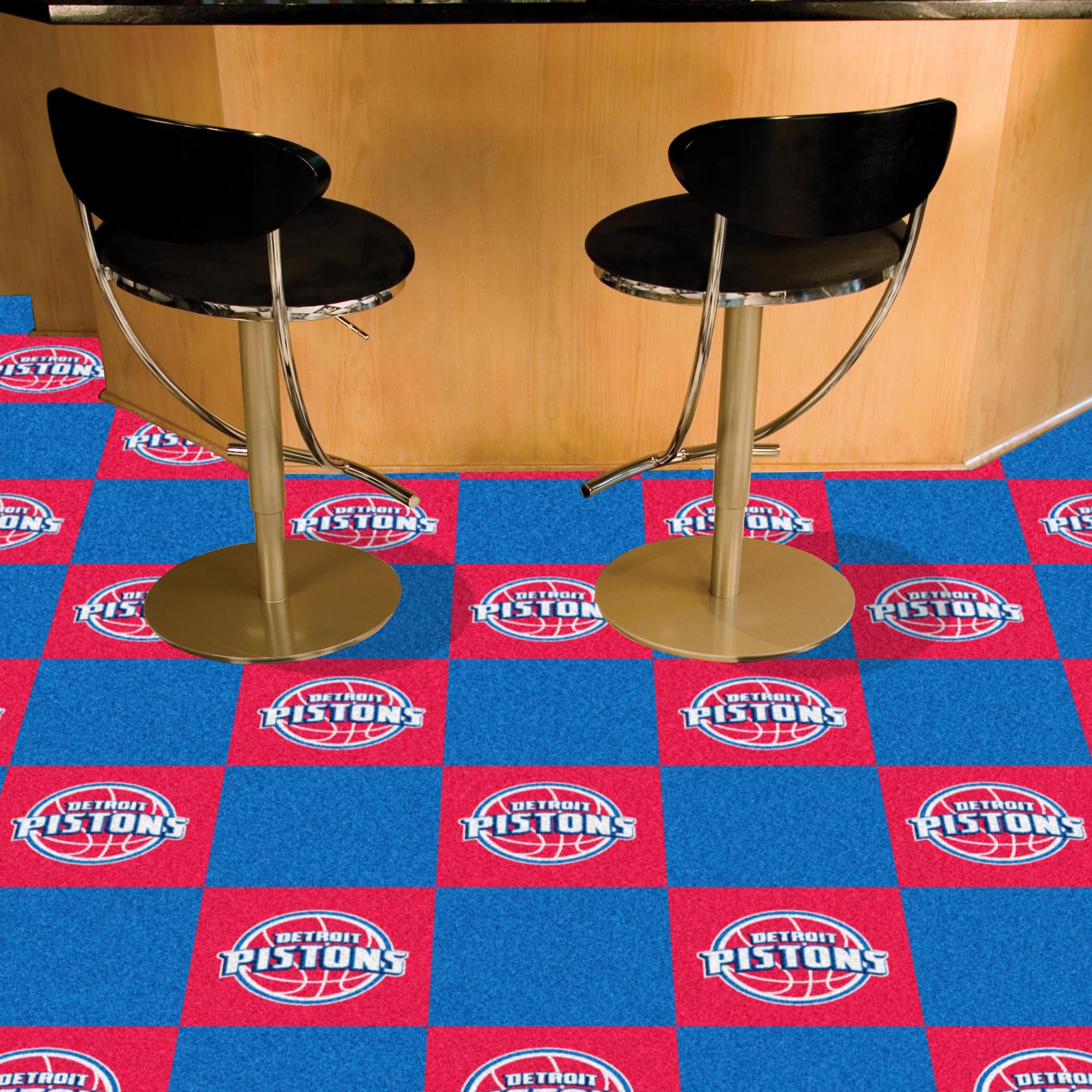 Detroit Pistons Carpet Tiles 18x18 in.