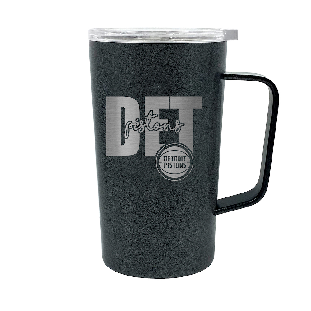 Detroit Pistons 18 oz HUSTLE Travel Mug - ONYX