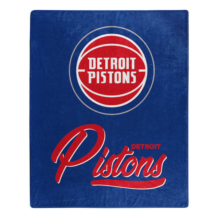 Detroit Pistons Plush Fleece Raschel Blanket 50 x 60