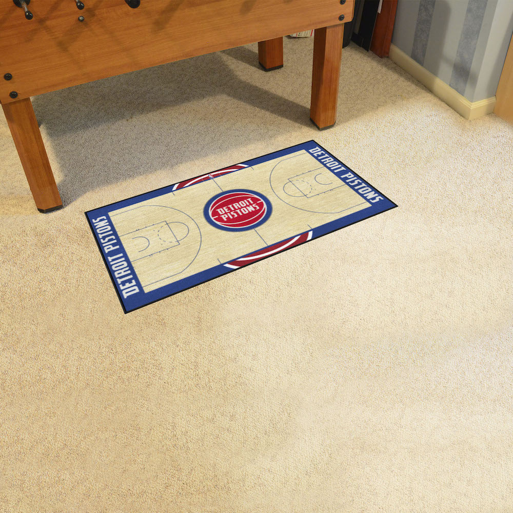 Detroit Pistons 24 x 44 Basketball Court Carpet Runner