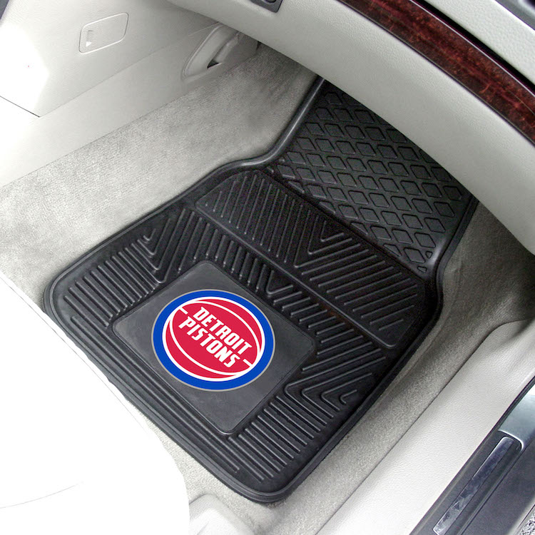 Detroit Pistons Car Floor Mats 18 x 27 Heavy Duty Vinyl Pair