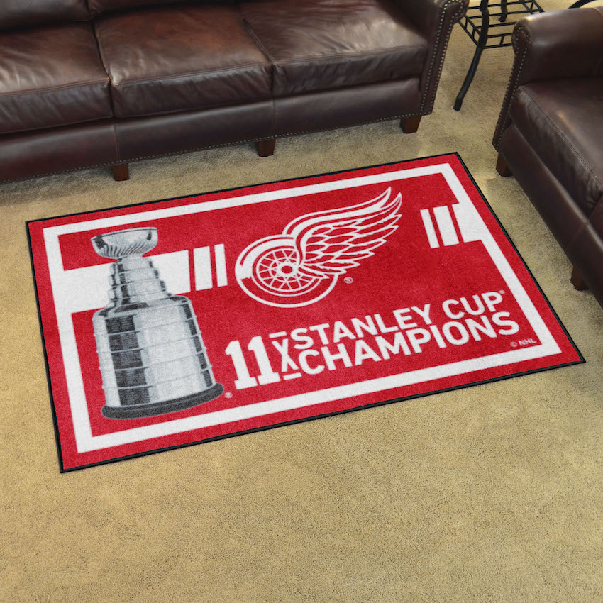 Detroit Red Wings 4 x 6 DYNASTY Area Rug