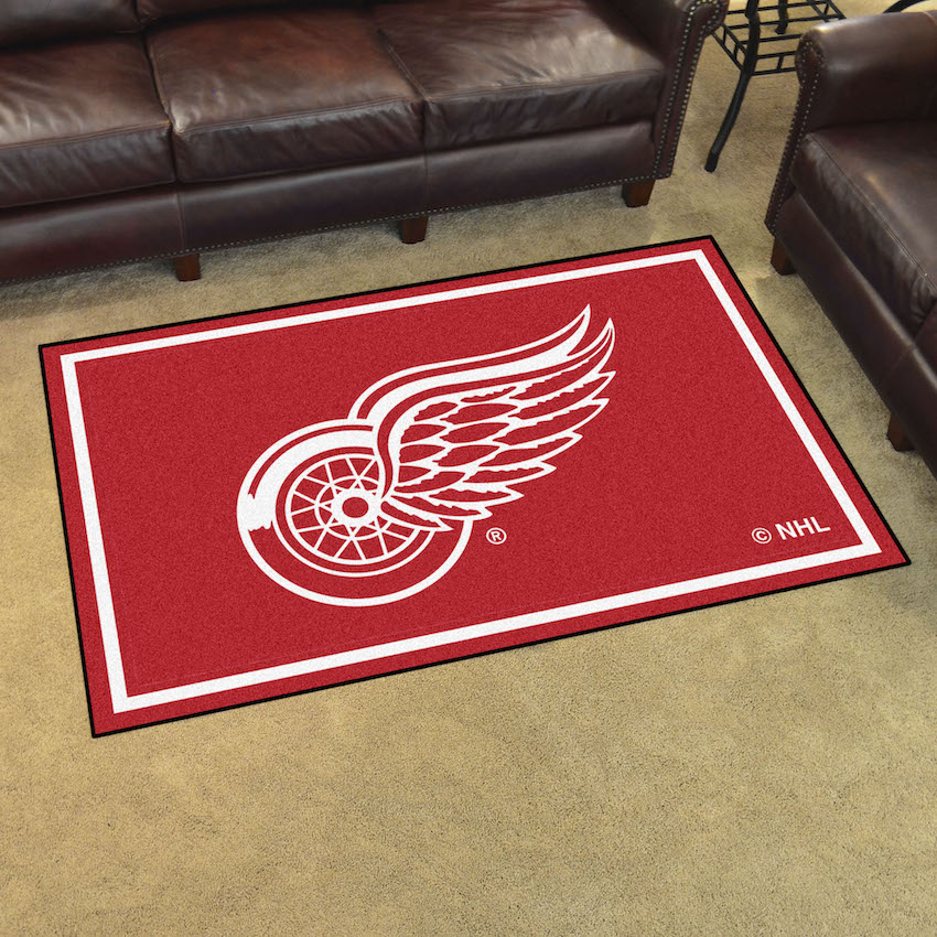 Detroit Red Wings 4x6 Area Rug