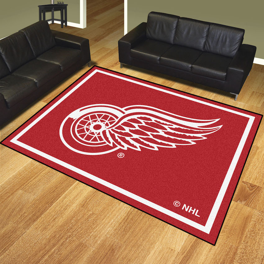 Detroit Red Wings Ultra Plush 8x10 Area Rug