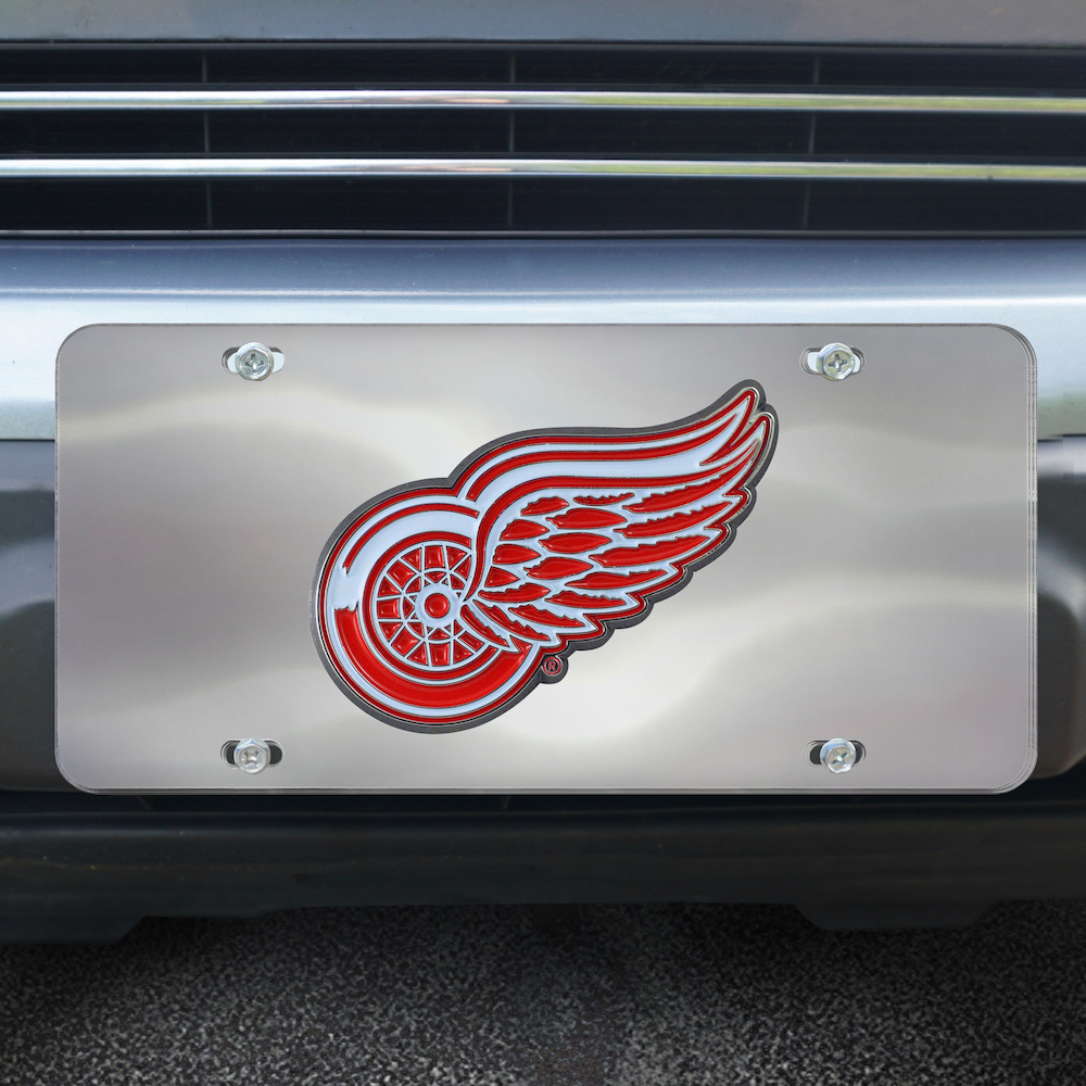 Detroit Red Wings Stainless Steel Die-cast License Plate