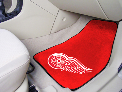 Detroit Red Wings Red Car Floor Mats 18 x 27 Carpeted-Pair