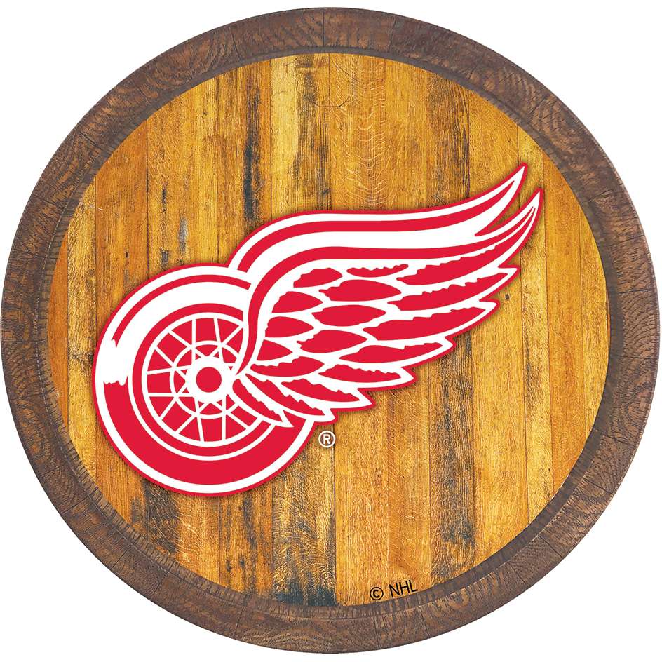 Detroit Red Wings FAUX Barrel Top Sign