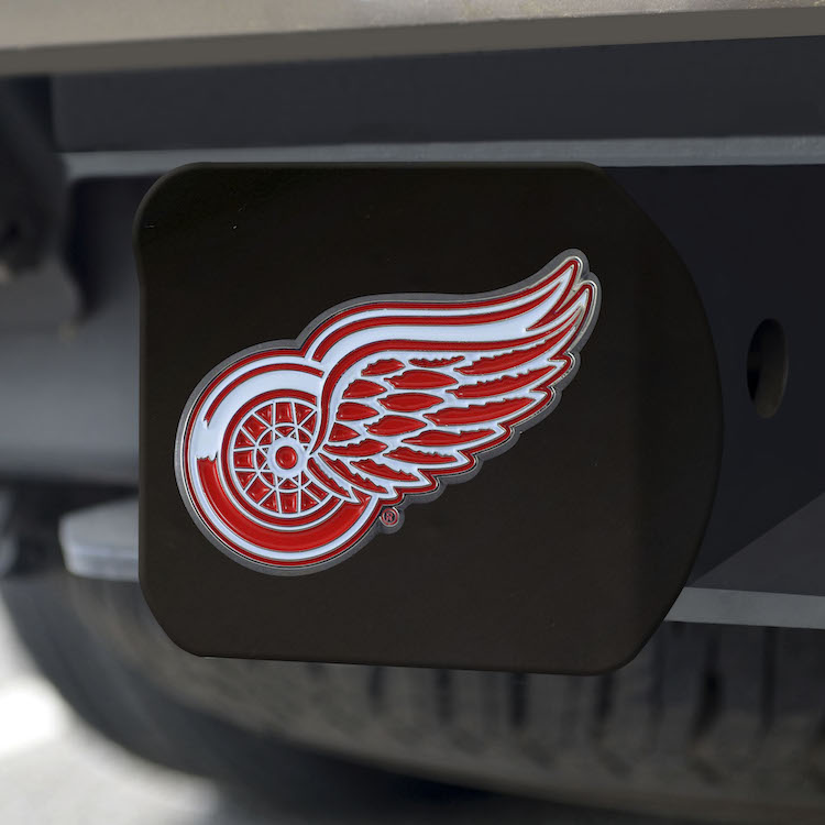 Detroit Red Wings Black and Color Trailer Hitch Cover