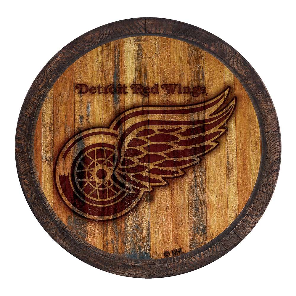 Detroit Red Wings Branded FAUX Barrel Top Sign