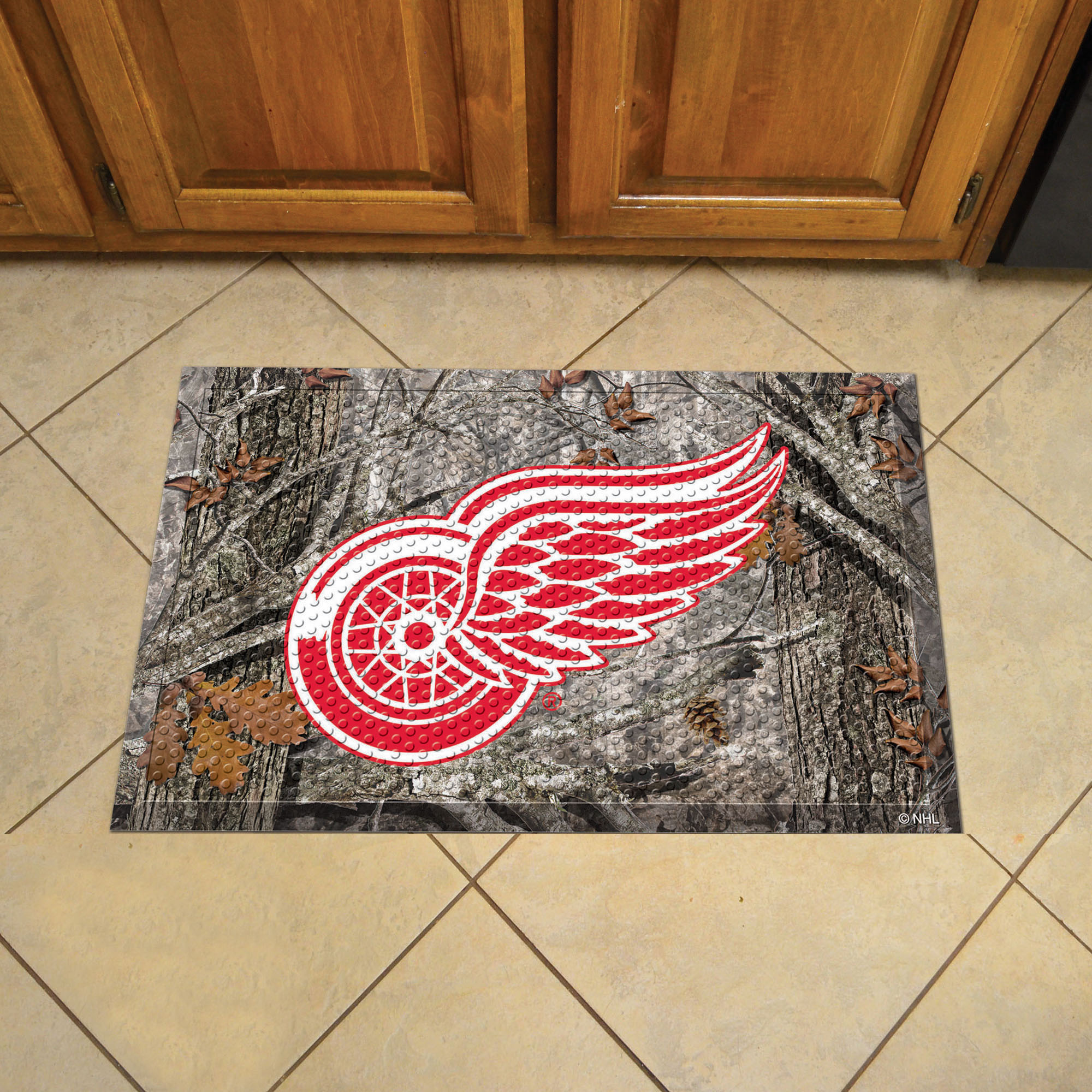 Detroit Red Wings Camo Style SCRAPER Door Mat