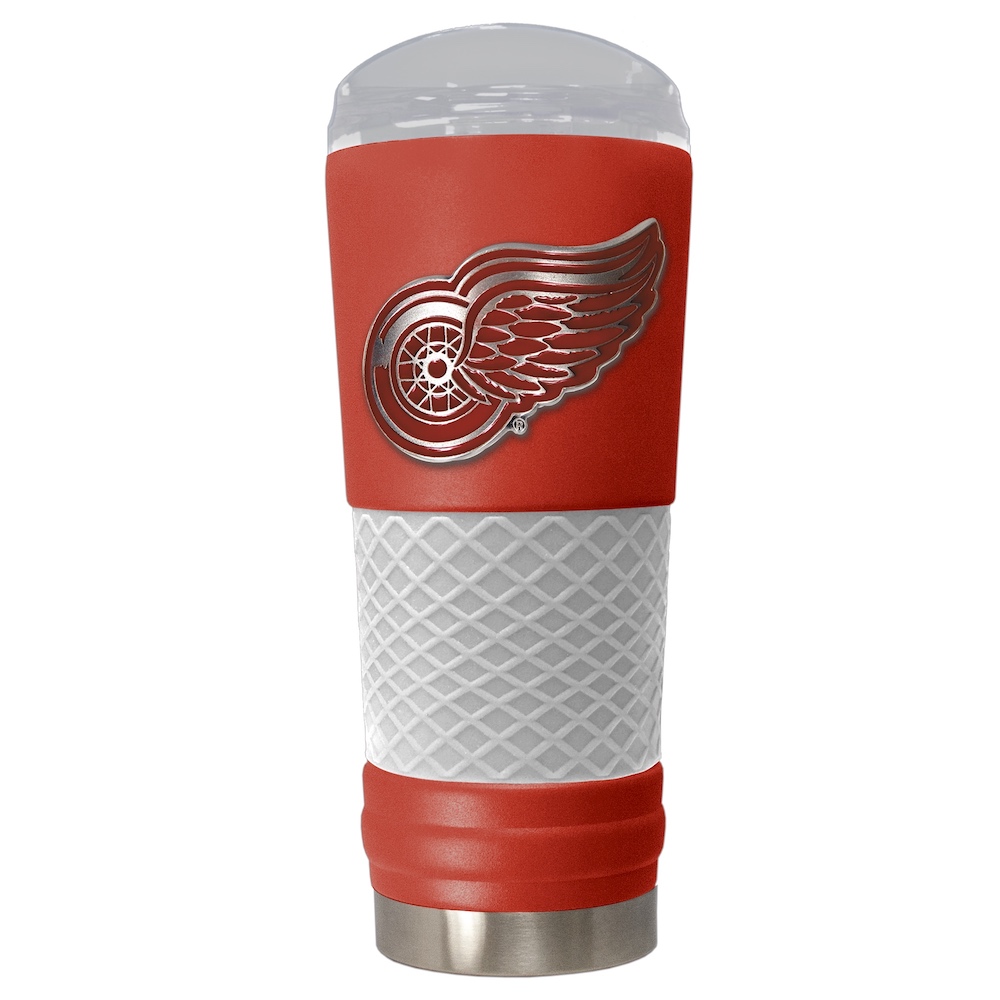 Detroit Red Wings 24 oz DRAFT SERIES NHL Powder Coated Insulated Travel Tumbler