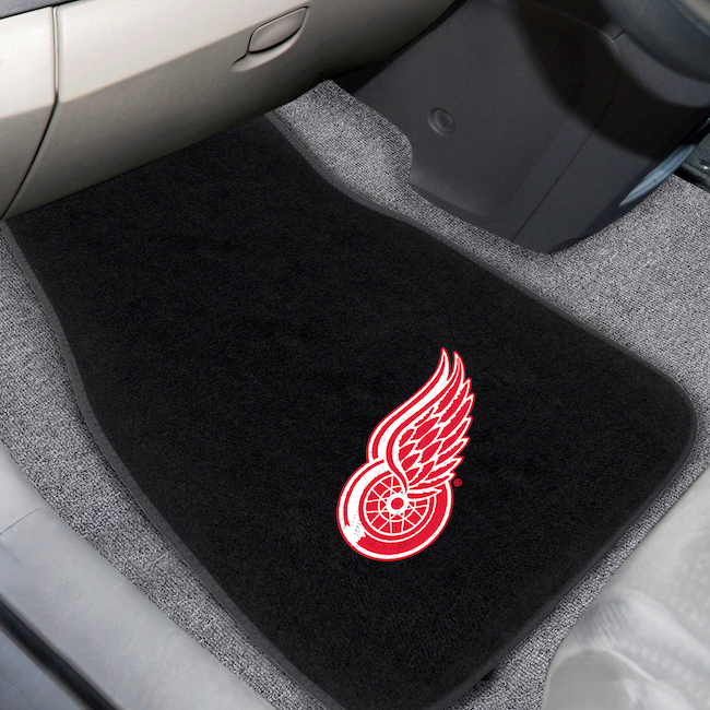 Detroit Red Wings Car Floor Mats 17 x 26 Embroidered Pair