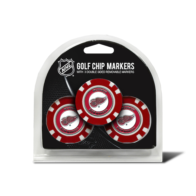 Detroit Red Wings 3 Pack Golf Chips