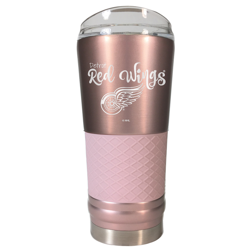 Detroit Red Wings 24 oz Rose Gold Draft Travel Tumbler