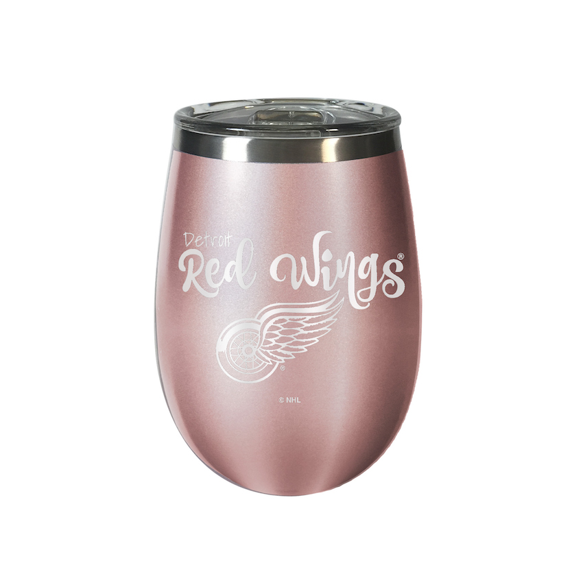 Detroit Red Wings 10 oz Rose Gold Wine Tumbler