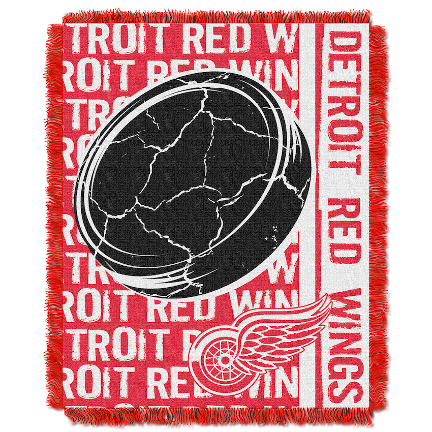 Detroit Red Wings Double Play Tapestry Blanket 48 x 60