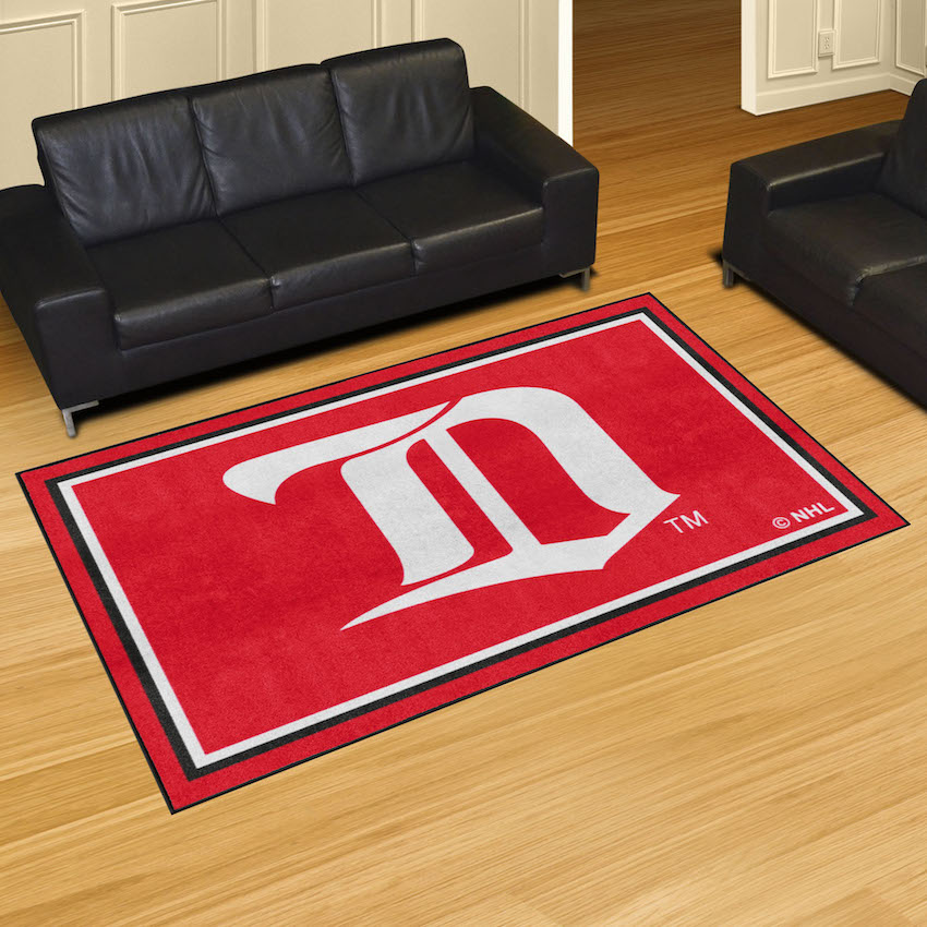 Detroit Red Wings Vintage 5x8 Area Rug - Throwback Logo