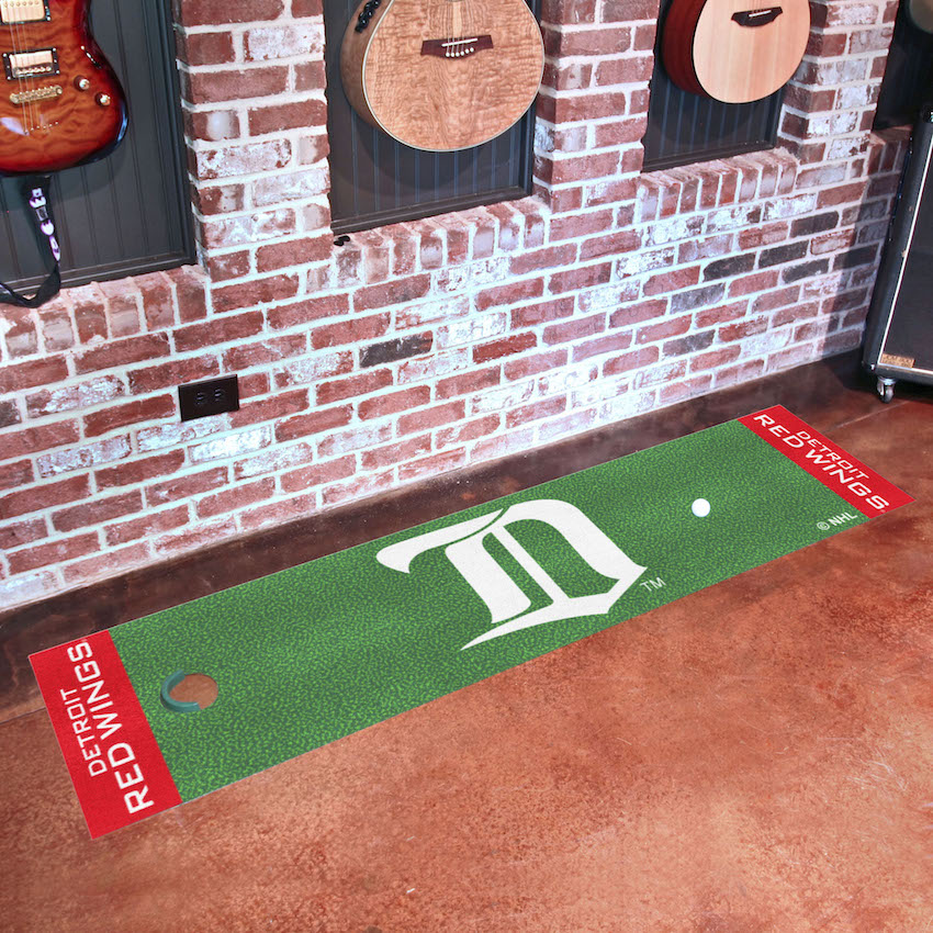 Detroit Red Wings Vintage 18 x 72 in Putting Green Mat with Throwback Logo