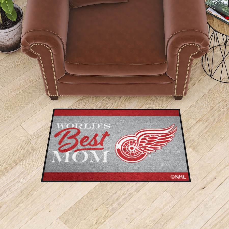 Detroit Red Wings 20 x 30 WORLDS BEST MOM Floor Mat