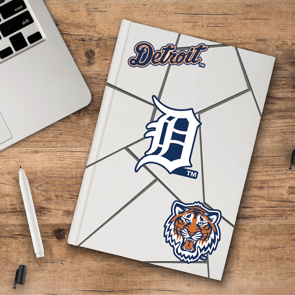 Detroit Tigers Team Logo Decal 3 Pack