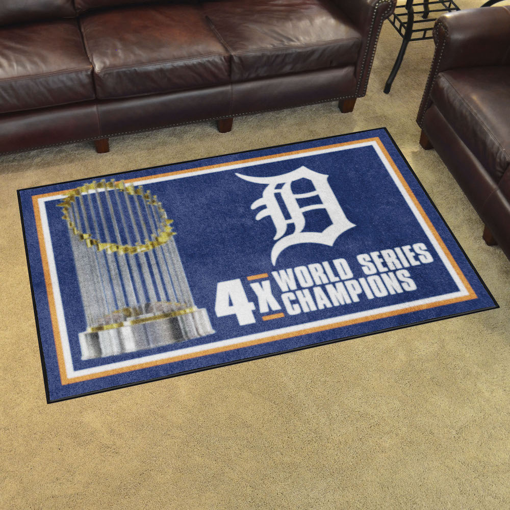 Detroit Tigers 4 x 6 DYNASTY Area Rug