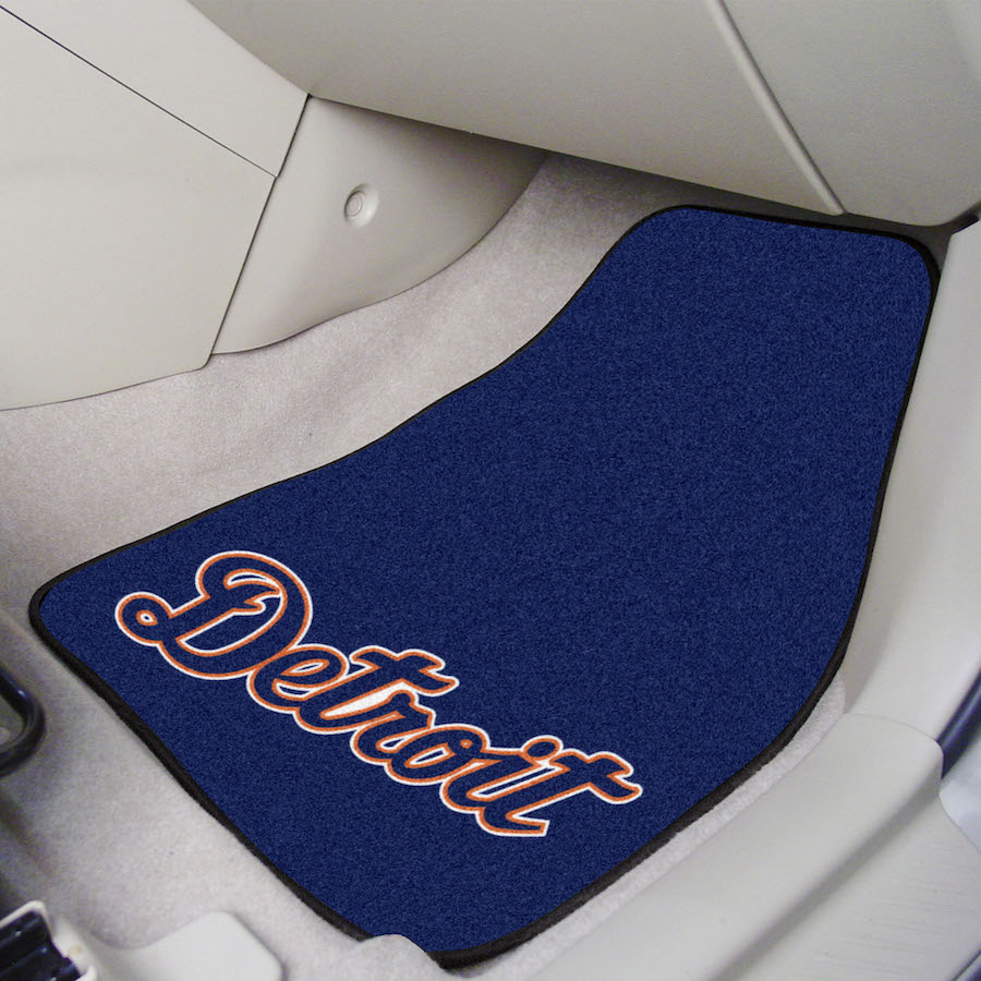 Detroit Tigers ALT LOGO Car Floor Mats 18 x 27 Carpeted-Pair