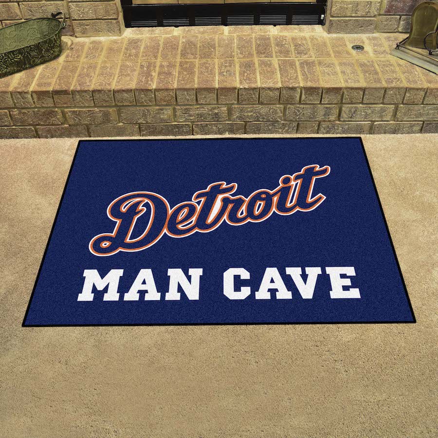 Detroit Tigers ALT LOGO ALL STAR 34 x 45 MAN CAVE Floor Mat