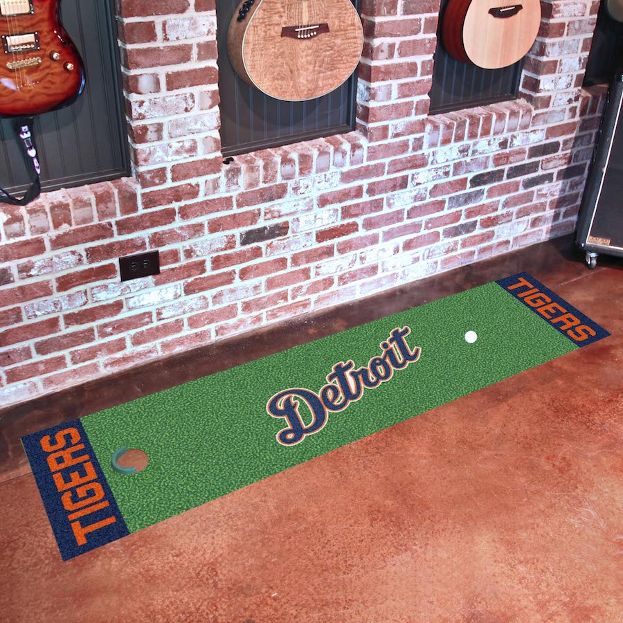 Detroit Tigers ALT LOGO Putting Green Mat 18 x 72