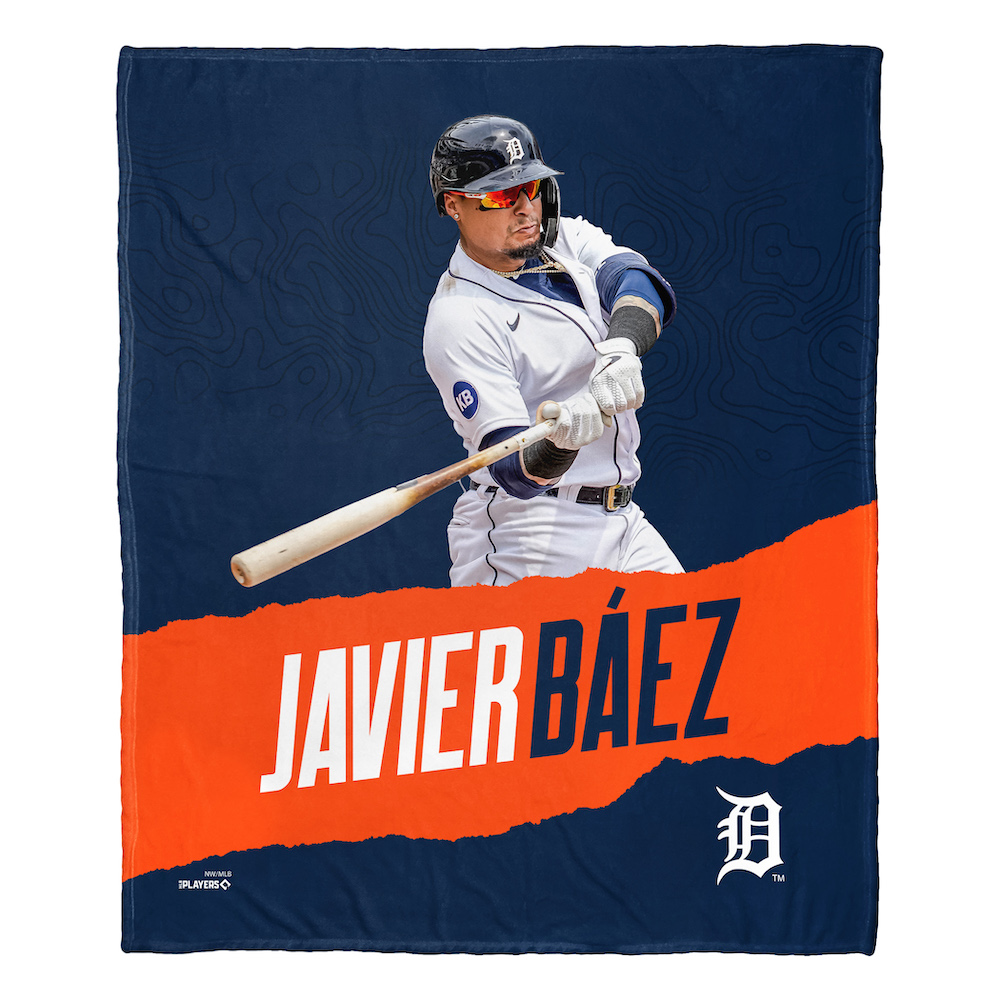 Detroit Tigers Javier Baez Silk Touch Throw Blanket 50 x 60 inch