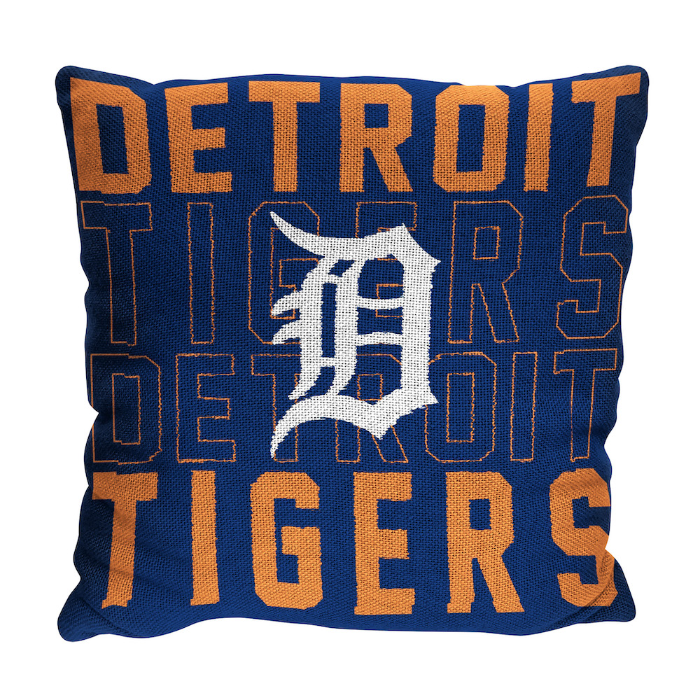 Detroit Tigers Stacked 20 x 20 Woven Pillow