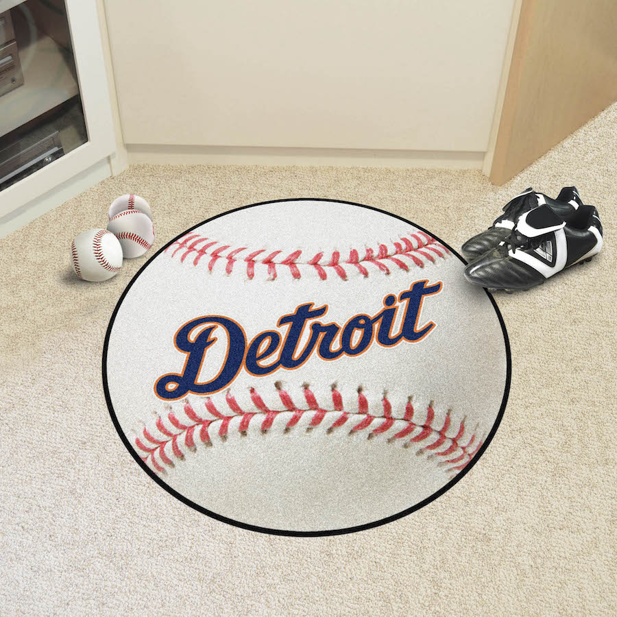 Detroit Tigers ALT LOGO Round Baseball Mat