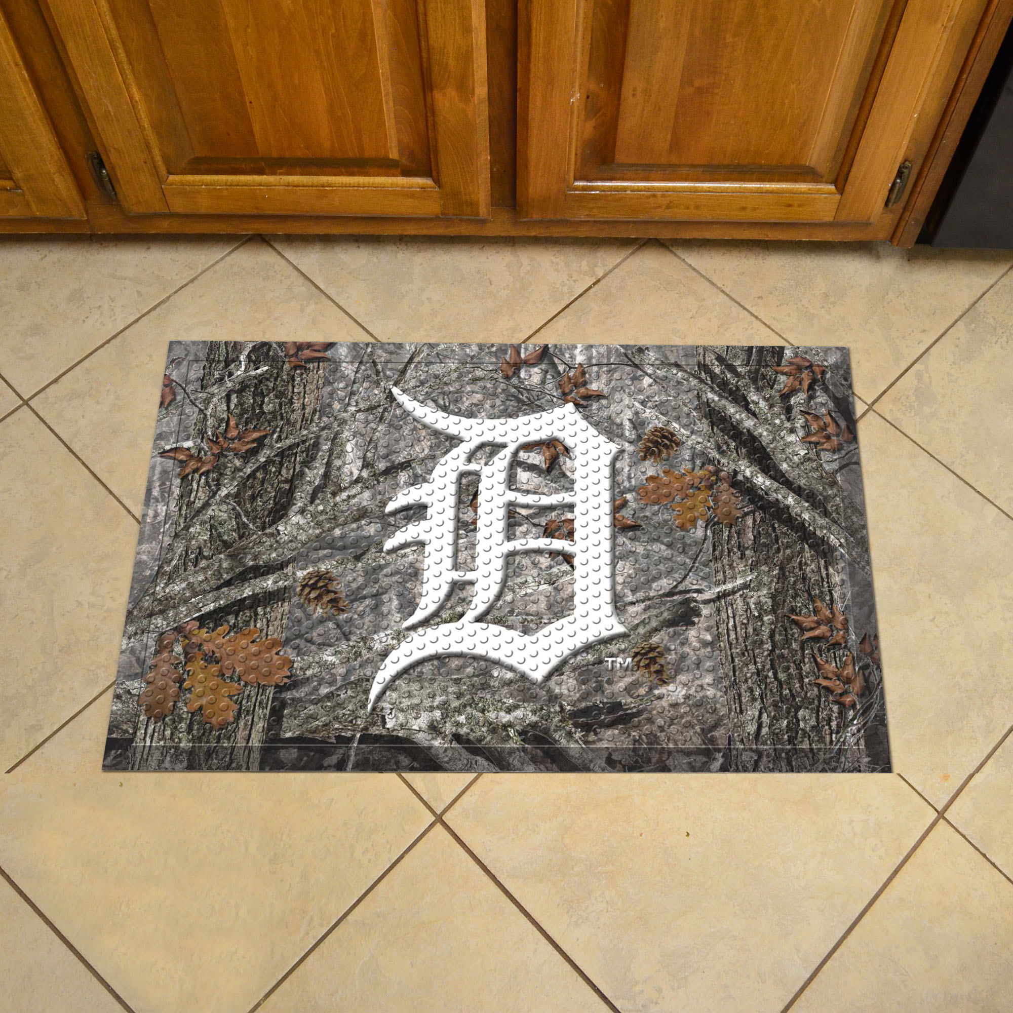 Detroit Tigers Camo Style SCRAPER Door Mat