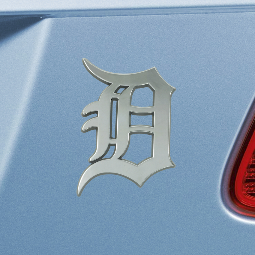 Detroit Tigers Chrome Metal Auto Emblem