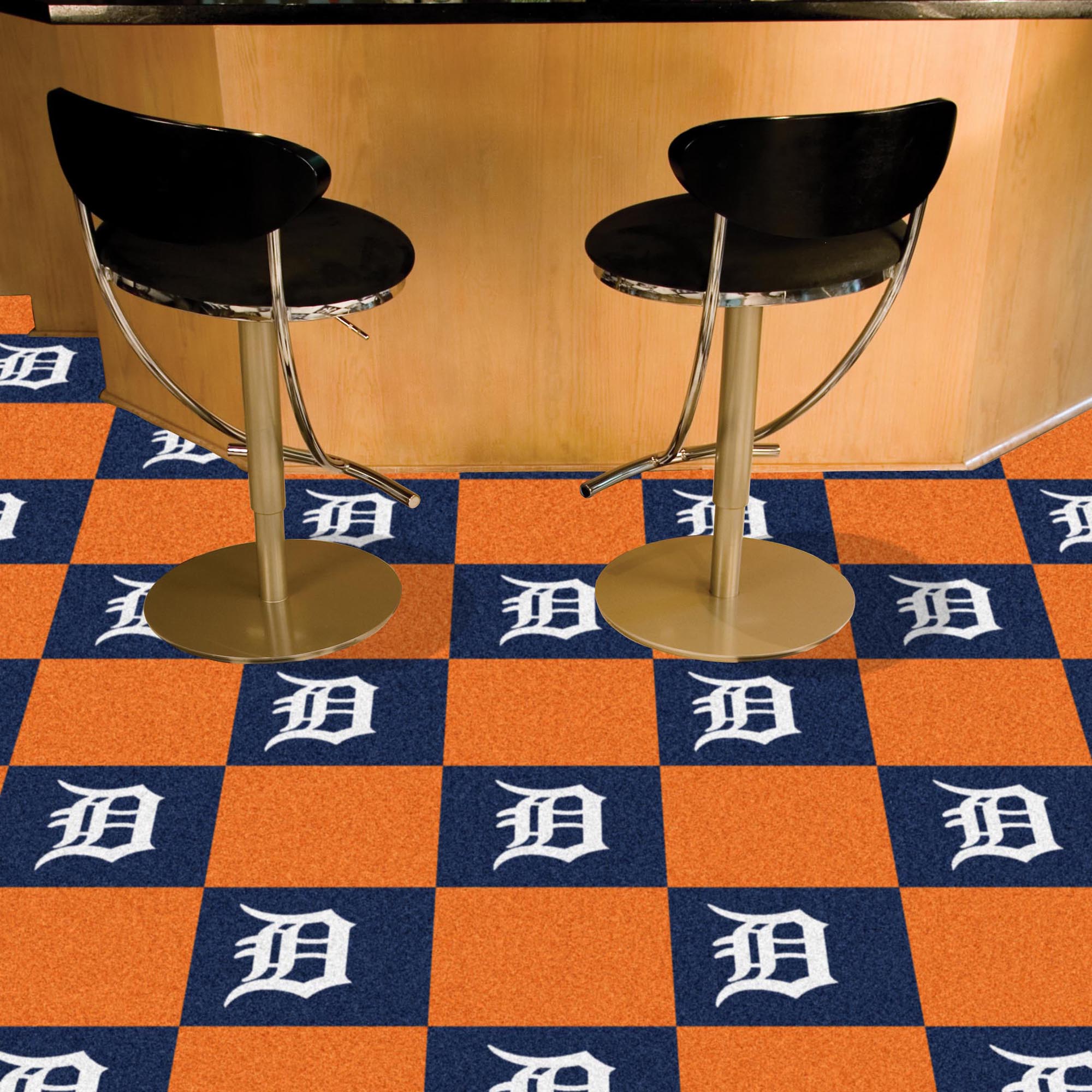 Detroit Tigers Carpet Tiles 18x18 in.