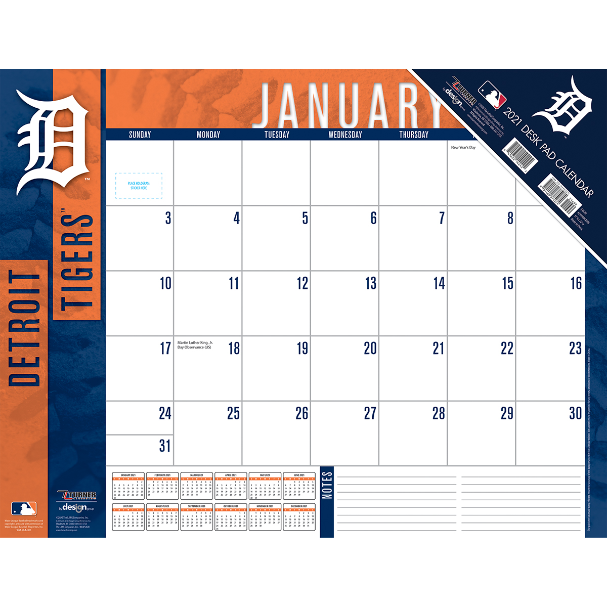 Detroit Tigers 2020 Mlb 22 X 17 Desk Calendar Buy At Khc Sports