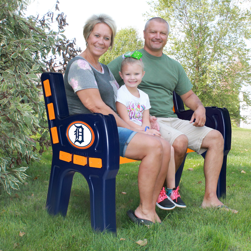 Detroit Tigers Park Bench