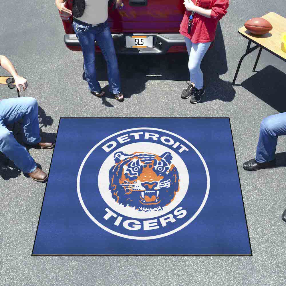 Detroit Tigers MLBCC Vintage TAILGATER 60 x 72 Rug Throwback Logo