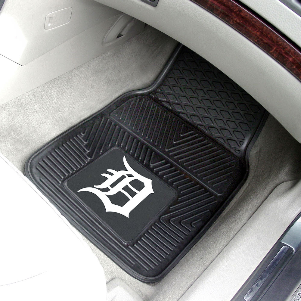 Detroit Tigers Car Floor Mats 18 x 27 Heavy Duty Vinyl Pair