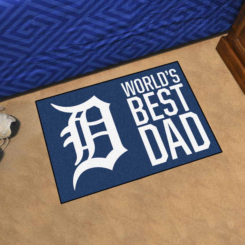 Detroit Tigers 20 x 30 WORLDS BEST DAD Floor Mat