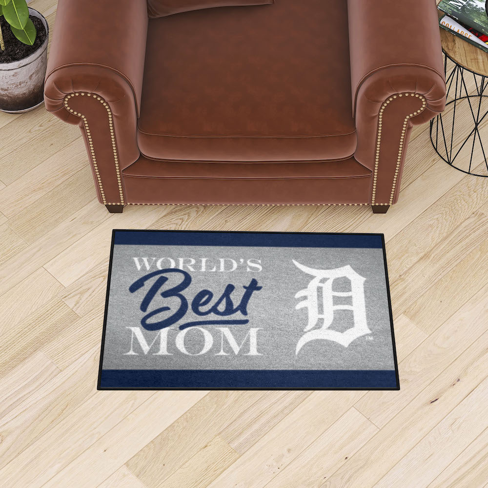 Detroit Tigers 20 x 30 WORLDS BEST MOM Floor Mat