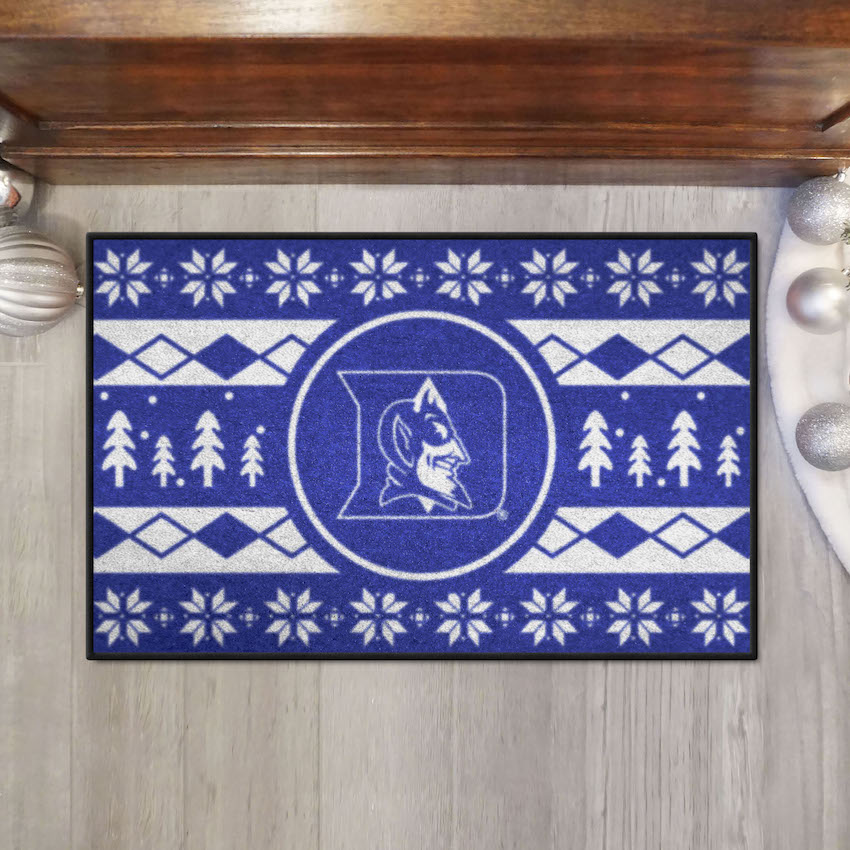 Duke Blue Devils HOLIDAY SWEATER 20 x 30 STARTER Floor Mat