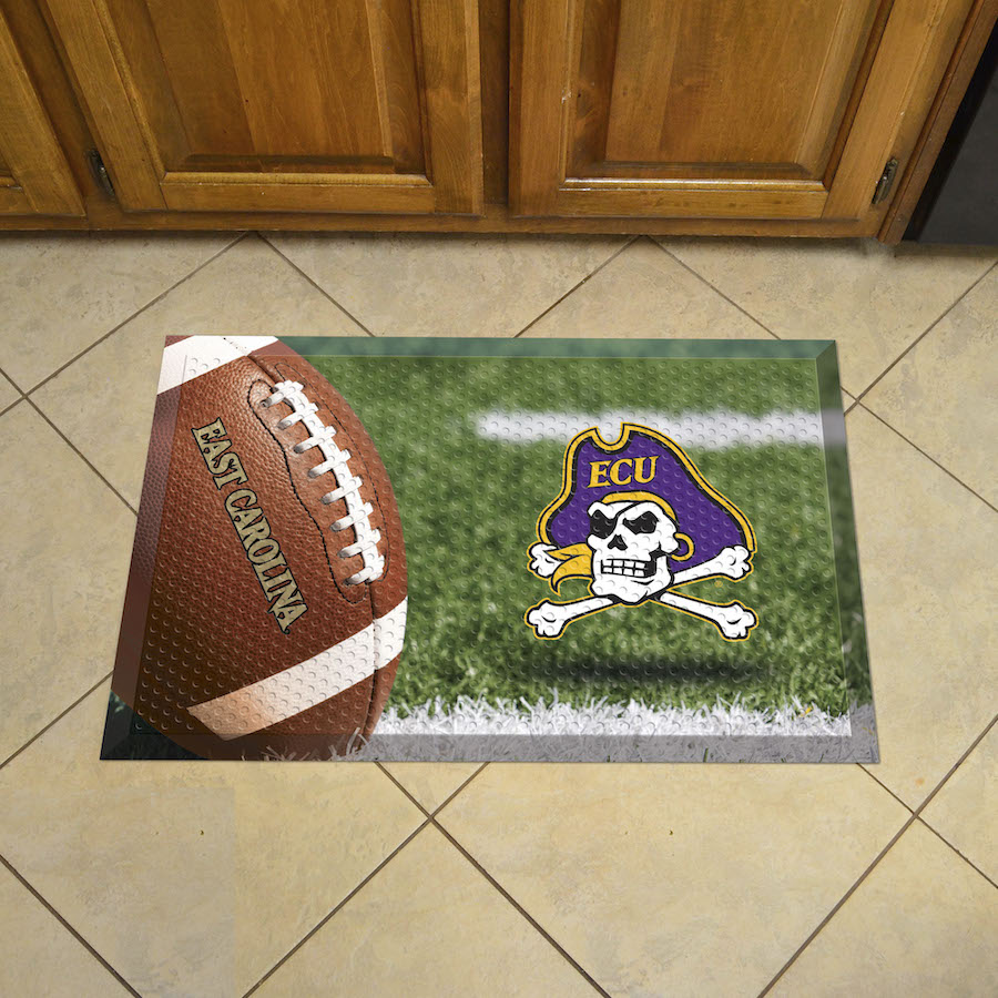 East Carolina Pirates Ball Style SCRAPER Door Mat