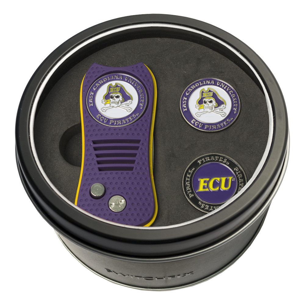 East Carolina Pirates Switchblade Divot Tool and 2 Ball Marker Gift Pack