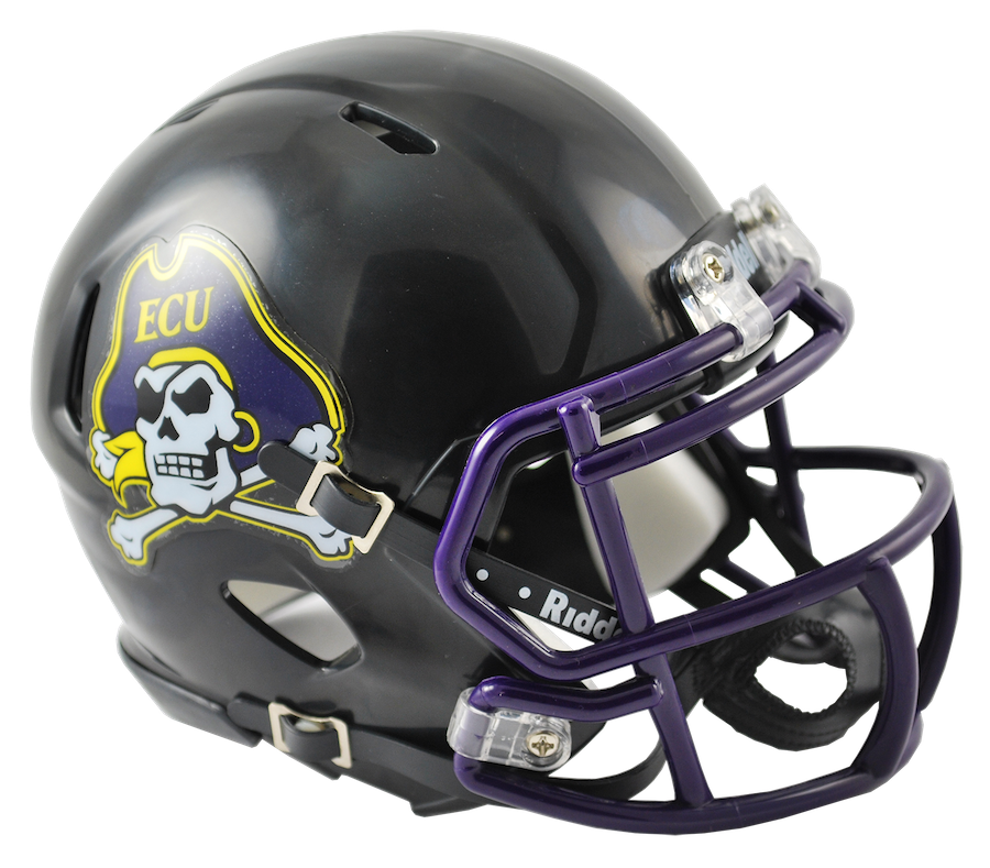East Carolina Pirates NCAA Mini SPEED Helmet by Riddell - BLACK