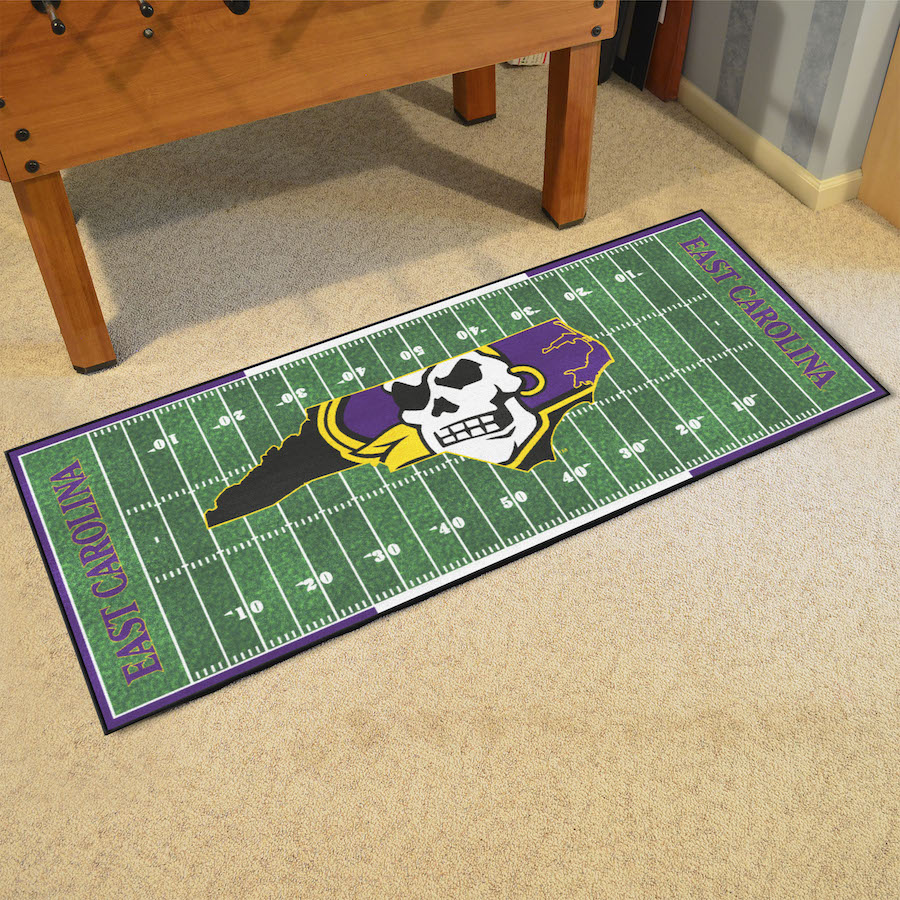 East Carolina Pirates 30 x 72 Football Field Carpet Runner