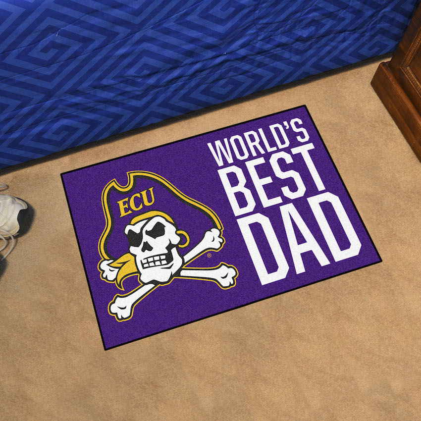 East Carolina Pirates 20 x 30 WORLDS BEST DAD Floor Mat